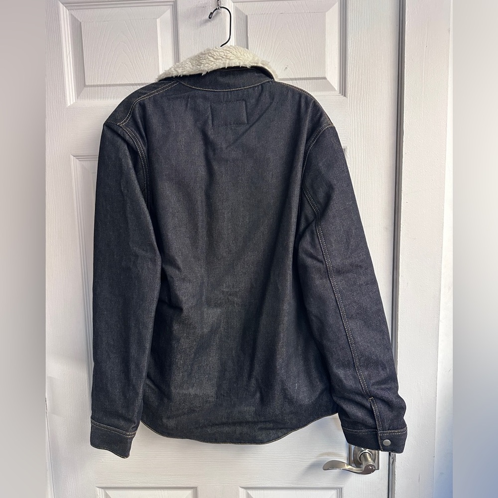 Denim Vintage Shearling Overshirt - Picture 9 of 9